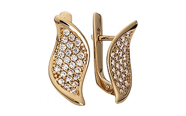 Золотые серьги СВ1548