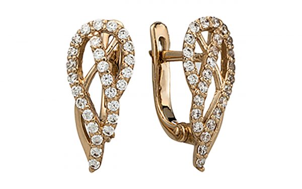 Золоті сережки СВ1550 Золотые серьги СВ1550