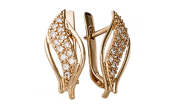 Золотые серьги СВ1551