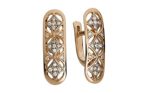 Золотые серьги СВ1552