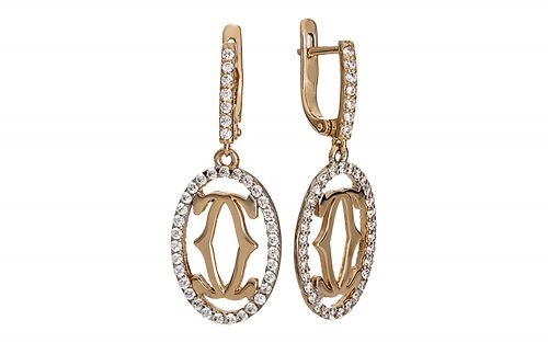 Золотые серьги СВ1554