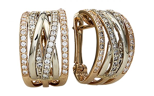 Золоті сережки СВ1560 Золотые серьги СВ1560