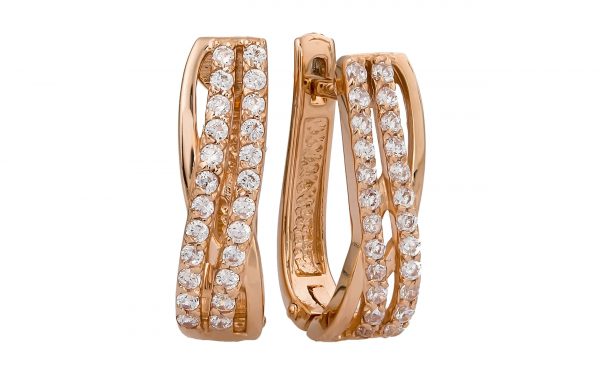 Золотые серьги СВ1576