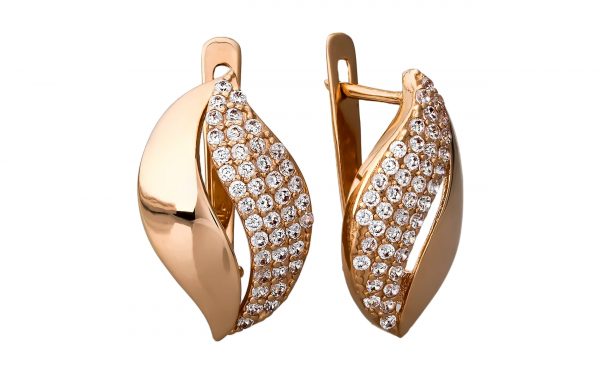 Золоті сережки СВ1598 Золотые серьги СВ1598