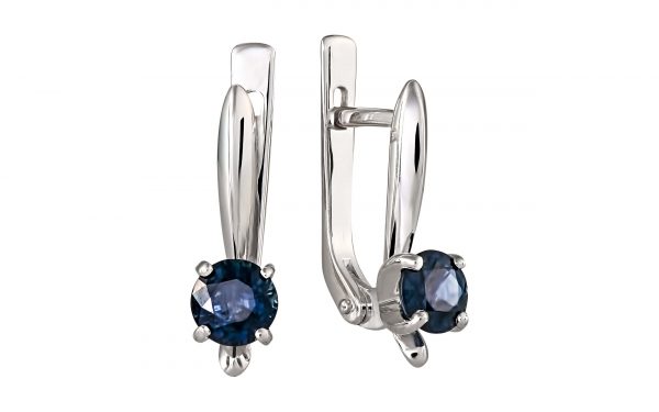 Сережки золоті з сапфіром СН2080.3 Золотые серьги СН2080.3