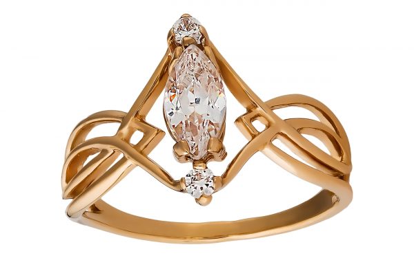 Золота каблучка КВ1906 Золотое кольцо КВ1906