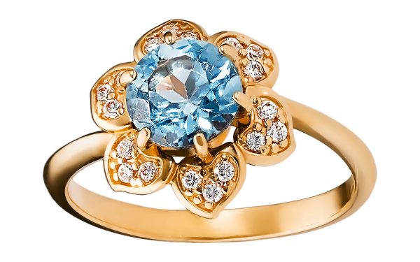 Золота каблучка КВ2071 Золотое кольцо КВ2071