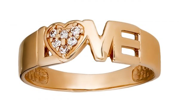 Золота каблучка КВ2080 Золотое кольцо КВ2080