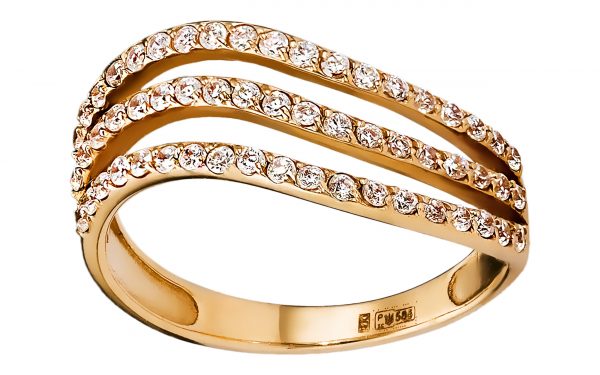 Золота каблучка КВ2093 Золотое кольцо КВ2093