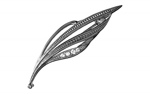 Срібна брошка БШ009-С Серебряная брошь БШ009-С