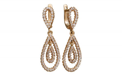 Золотые серьги СВ1287