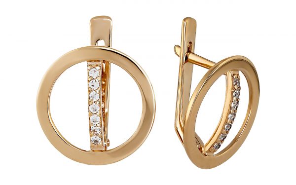 Золоті сережки СВ2103 Золотые серьги СВ2103