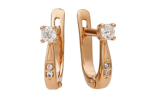 Золотые серьги СВ2108