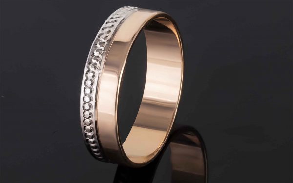 Фото алмазная обручалка АO10 средний вес 2.52 грамма