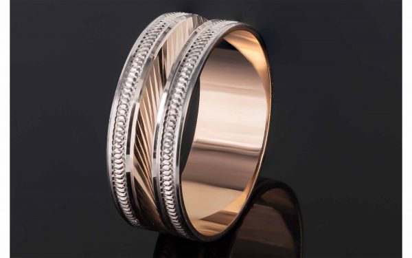 Фото алмазная обручалка АO3 средний вес 2.91 грамма