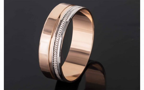 Фото алмазная обручалка АO8 средний вес 2.95 грамма