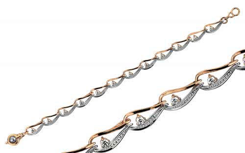 Золотой браслет БС013