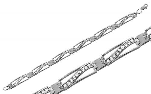 Серебряный браслет БС189-С