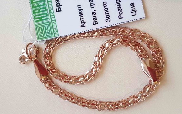 Фото Золотой браслет БС382 общий вид изделия