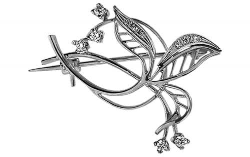 Серебряная брошь БШ049-С