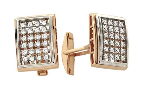 Золотые запонки БШ157 Золотые запонки БШ157