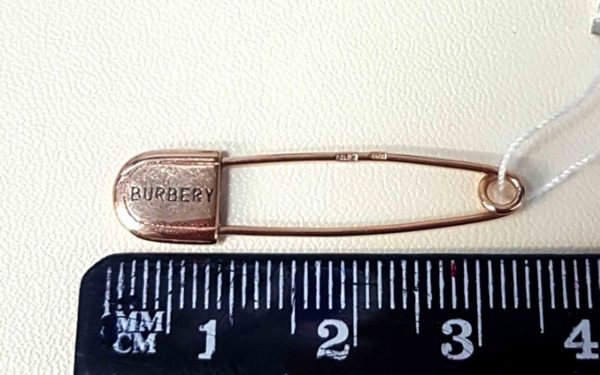 фото Золотая булавка БШ255 возле линейки