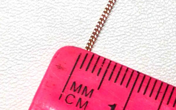 Золотая цепочка ЦП192 Фото Золотая цепочка ЦП192 ее ширина возле линейки