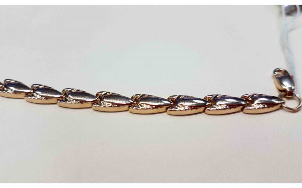 Золотой браслет ДД25 фото Золотой браслет ДД25 крупным планом с застежкой