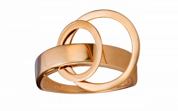 Фото золотое кольцо без вставок КБ450 средний вес 2.76 грамма