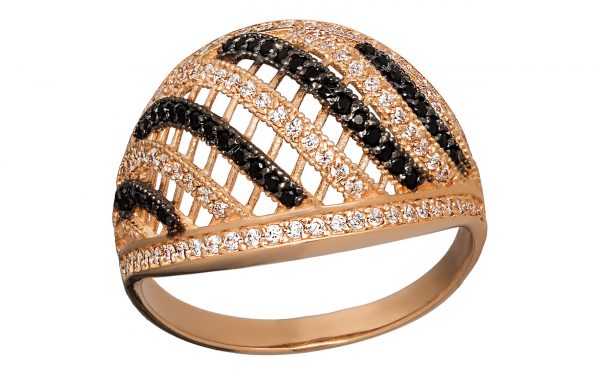 фото Золотое кольцо с бриллиантами КД2141 прекрасная дизайнерская модель