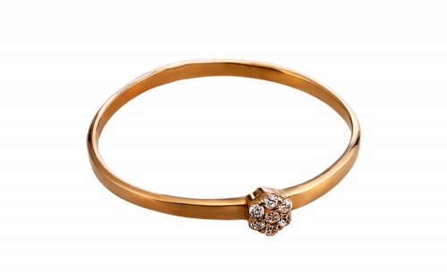 Золота каблучка з діамантами КД2277