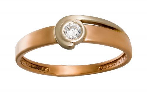 Золота каблучка з діамантами КД2476