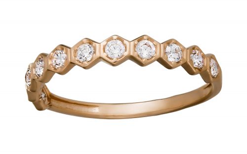 Золота каблучка з діамантами КД2516