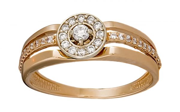 Кольцо золотое с бриллиантами КД2767
