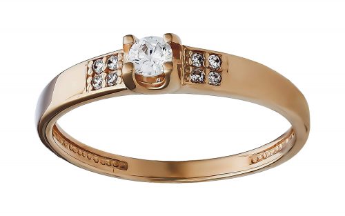 фото Золотое кольцо с бриллиантами КД2950 средний вес украшения 1.6 грамма