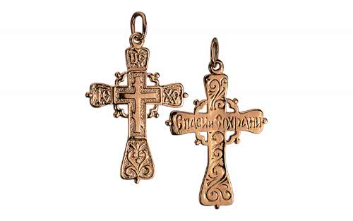 Золотой крестик КР020