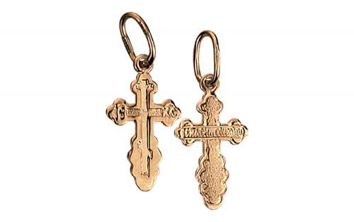 Золотой крестик КР022