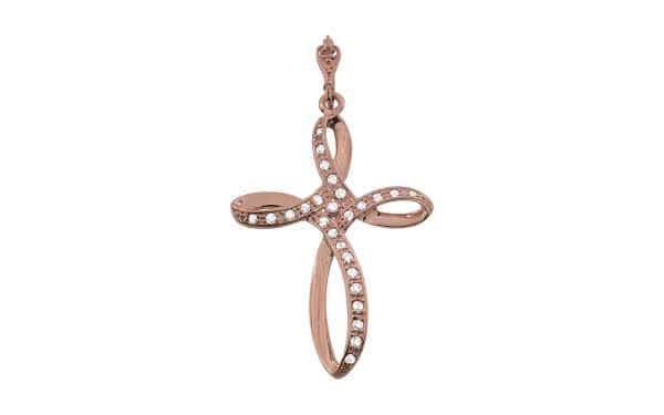 Золотой крестик КР055