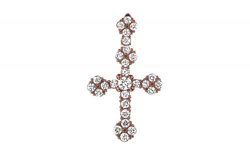 Золотой крестик КР080