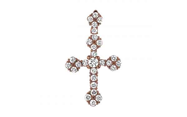 Золотой крестик КР080