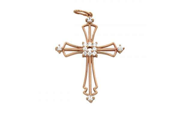 Золотой крестик КР105