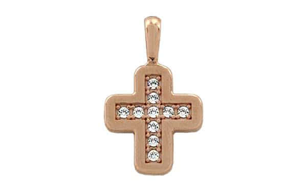 Золотой крестик КР112