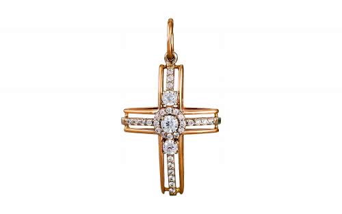 Золотой крестик КР130