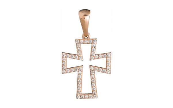 Золотой крестик КР186