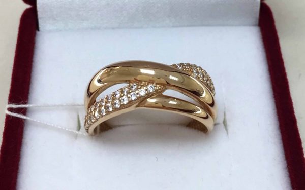 Фото кольцо золотое КВ2816 средний вес 2.48 грамма