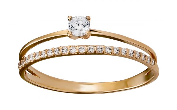 Золота Каблучка с Фианитом КВ2940