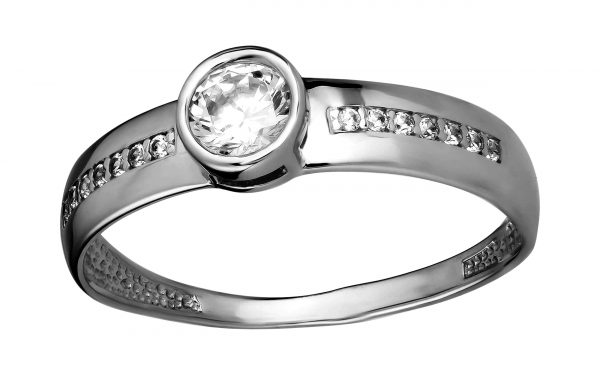 Серебряное кольцо с фианитами КВ2979