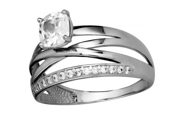 Серебряное кольцо КВ2982-С Серебряное кольцо с фианитами КВ2982