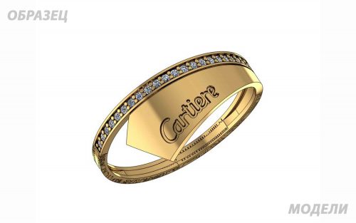 фото Золотое кольцо с фианитом КВ2987