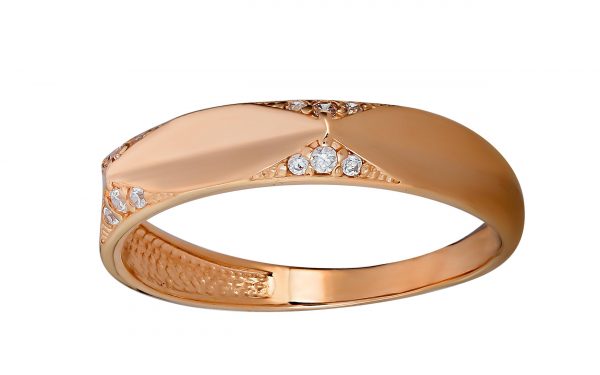Золотое кольцо с фианитом КВ2988